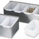 Browne - 4 Compartment Stainless Steel Bar Caddy/Condiment Tray With Plastic Inserts - 79300