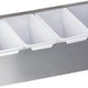 Browne - 4 Compartment Stainless Steel Bar Caddy/Condiment Tray With Plastic Inserts - 79300
