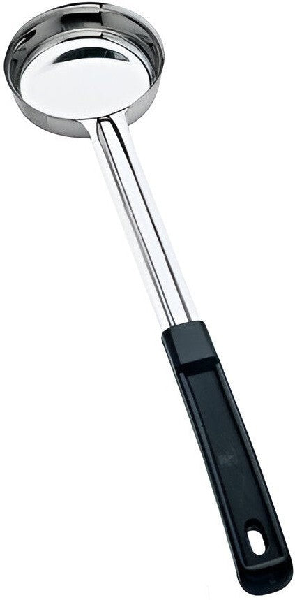 Browne - 4 Oz Stainless Steel Perforated Portioner / Spoodles with Black Handle, 1 PC (5724) - 5757240