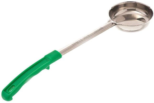 Browne - 4 Oz Stainless Steel Portioner / Spoodles with Green Handle, 1 PC (5744) - 5757440