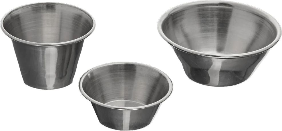 Browne - 4 Oz Stainless Steel Sauce Cup, Pack of 12 - 515057