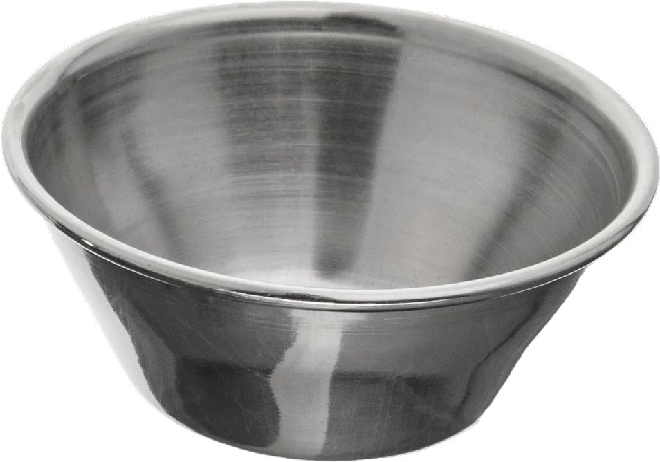 Browne - 4 Oz Stainless Steel Sauce Cup, Pack of 12 - 515057