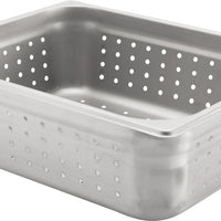 Browne - 4" Stainless Steel 1/2 Perforated Deep Steam Table Pan - 21214