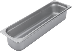 Browne - 4" Stainless Steel 1/2 Size Long Steam Pan - 22244