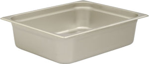 Browne - 4" Stainless Steel Anti-Jam 1/2 Size Steam Table Pan - 98124