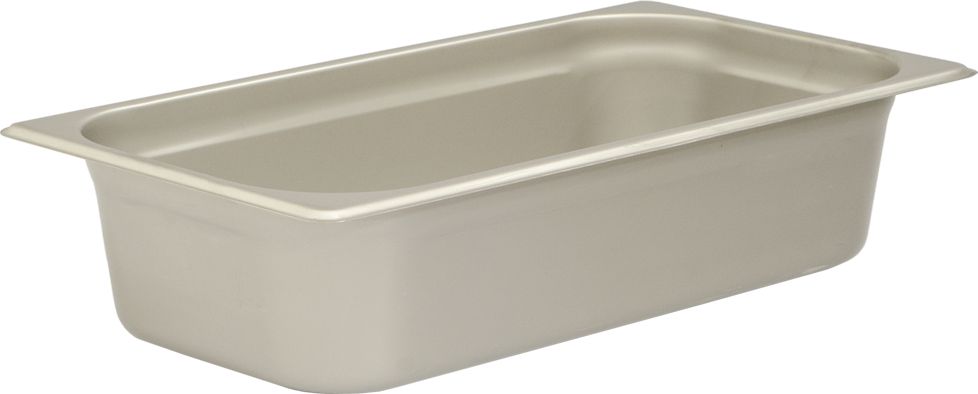 Browne - 4" Stainless Steel Anti-Jam 1/3 Size Steam Table Pan - 98134