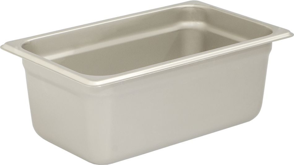Browne - 4" Stainless Steel Anti-Jam 1/6 Size Steam Table Pan - 98164