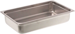 Browne - 4" Stainless Steel Full Size Heavy Weight Anti-Jam Steam Pan - 22004