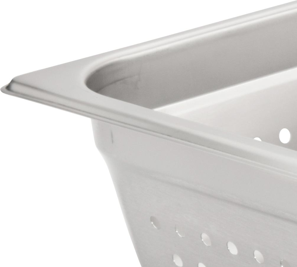 Browne - 4" Stainless Steel Perforated Full Size Anti-Jam Steam Pan - 22114