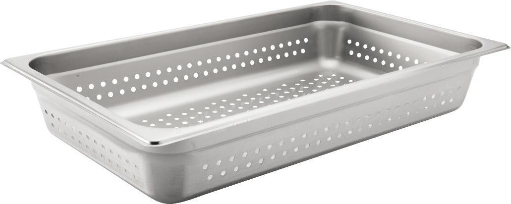 Browne - 4" Stainless Steel Perforated Full Size Anti-Jam Steam Pan - 22114