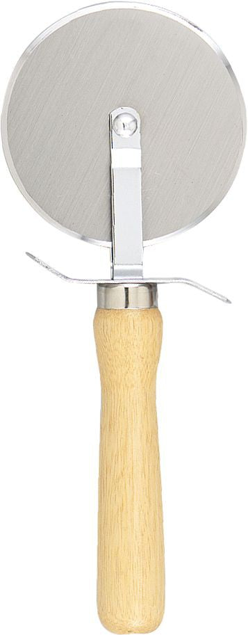 Browne - 4" Stainless Steel Pizza Cutter with Wood Handle - 574262