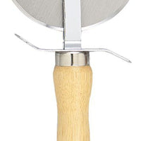 Browne - 4" Stainless Steel Pizza Cutter with Wood Handle - 574262