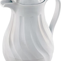 Browne - 40 Oz White Beverage Server With Swirl Push Button - 744221