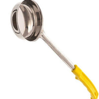 Browne - 5 Oz Stainless Steel Portioner / Spoodles with Yellow Handle, 1 PC (P5745) - 5757450