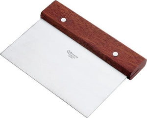 Browne - 5" x 7" Stainless Steel Dough Scraper With Hardwood Handle - 574269