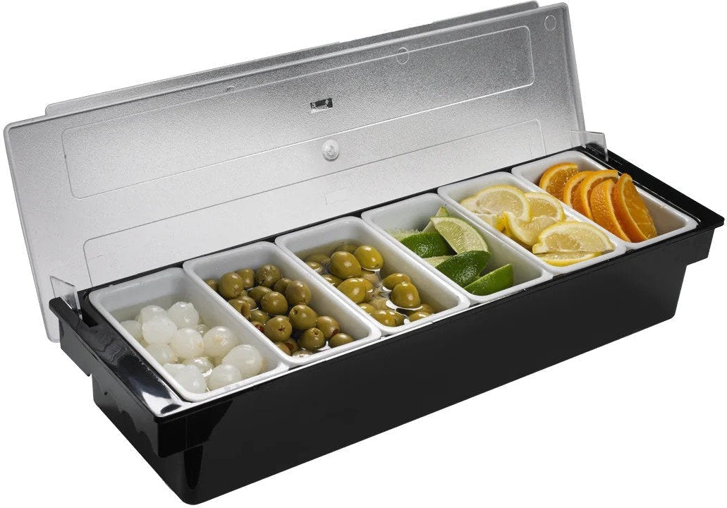 Browne - 6 Compartment Black Condiment Holder - 57483802