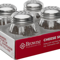 Browne - 6 Oz Swirl Cheese Shakers With Perforated Stainless Steel ( Pack of 4) - 575227