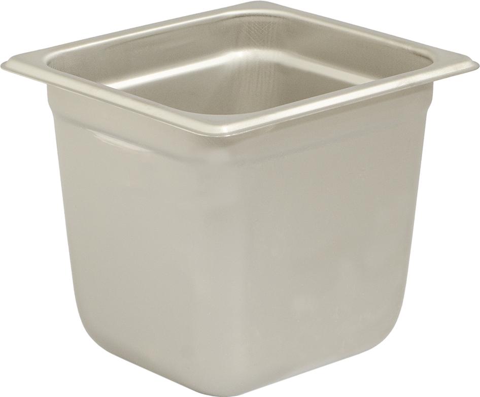 Browne - 6" Stainless Steel 1/6 Size Anti-Jam Steam Pan - 22166