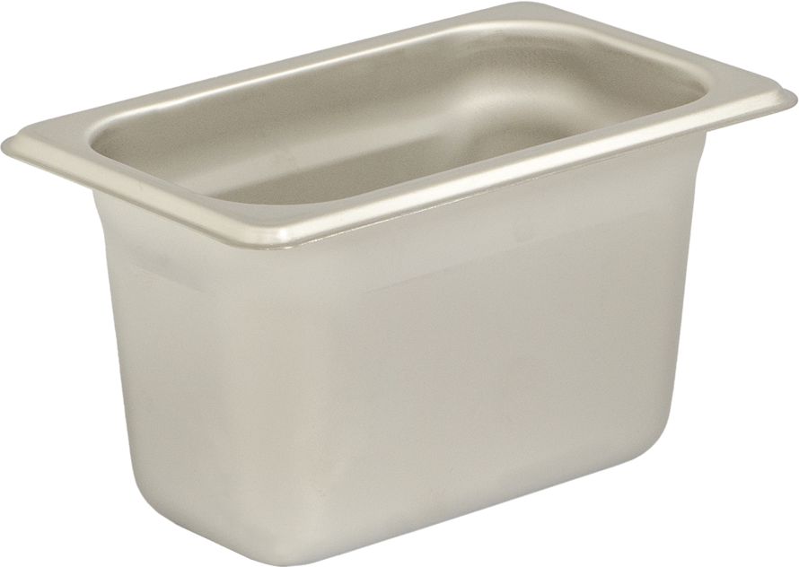 Browne - 6" Stainless Steel 1/9 Size Anti-Jam Steam Pan - 22196