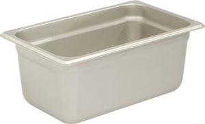 Browne - 6" Stainless Steel Anti-Jam 1/4 Size Steam Table Pan - 98146