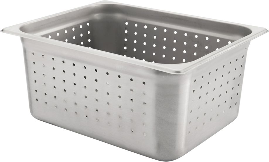 Browne - 6" Stainless Steel Perforated Anti-Jam Half Size Steam Pan - 5781216