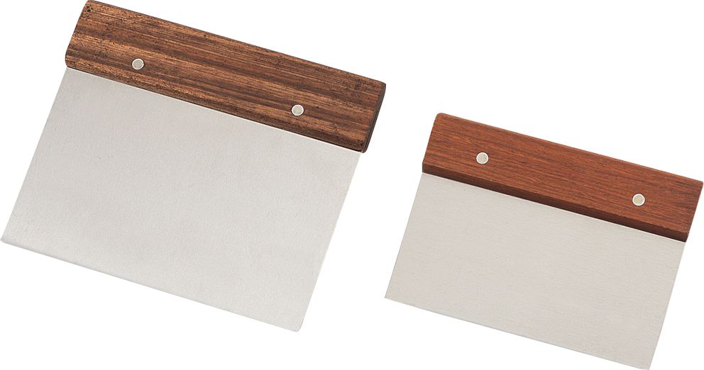 Browne - 6" Stainless Steel Wood Handle Dough Scraper - 574264