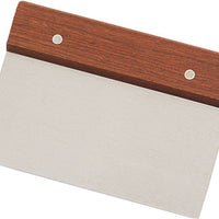Browne - 6" Stainless Steel Wood Handle Dough Scraper - 574264