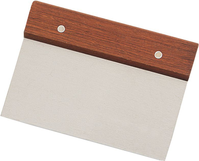 Browne - 6" Stainless Steel Wood Handle Dough Scraper - 574264