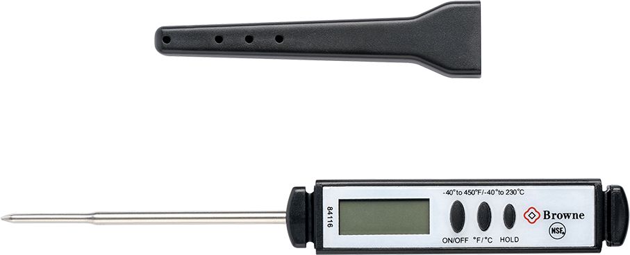 Browne - 6" Thin Tip Digital Pocket Thermometer - 84120