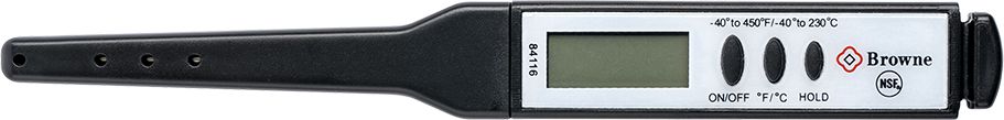 Browne - 6" Thin Tip Digital Pocket Thermometer - 84120