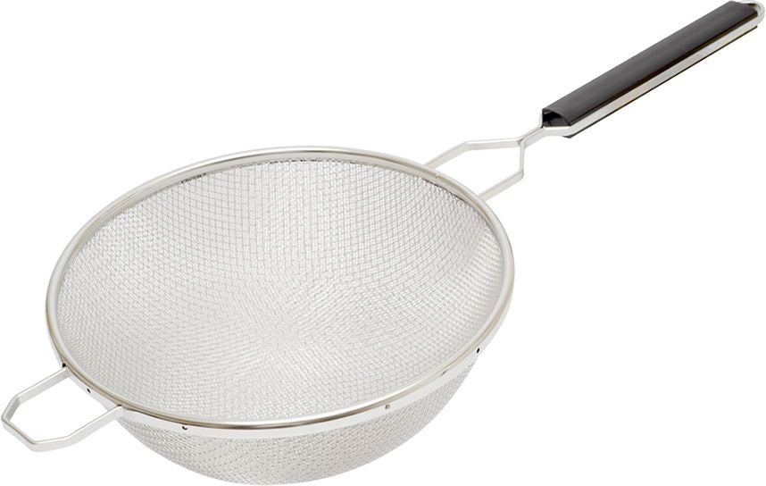 Browne - 6.25" Stainless Steel Double Medium Mesh Strainer - 18196