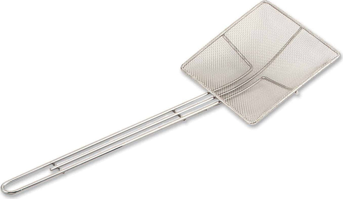 Browne - 6.5" Square Nickel Plated Fine Mesh Skimmer - 571924