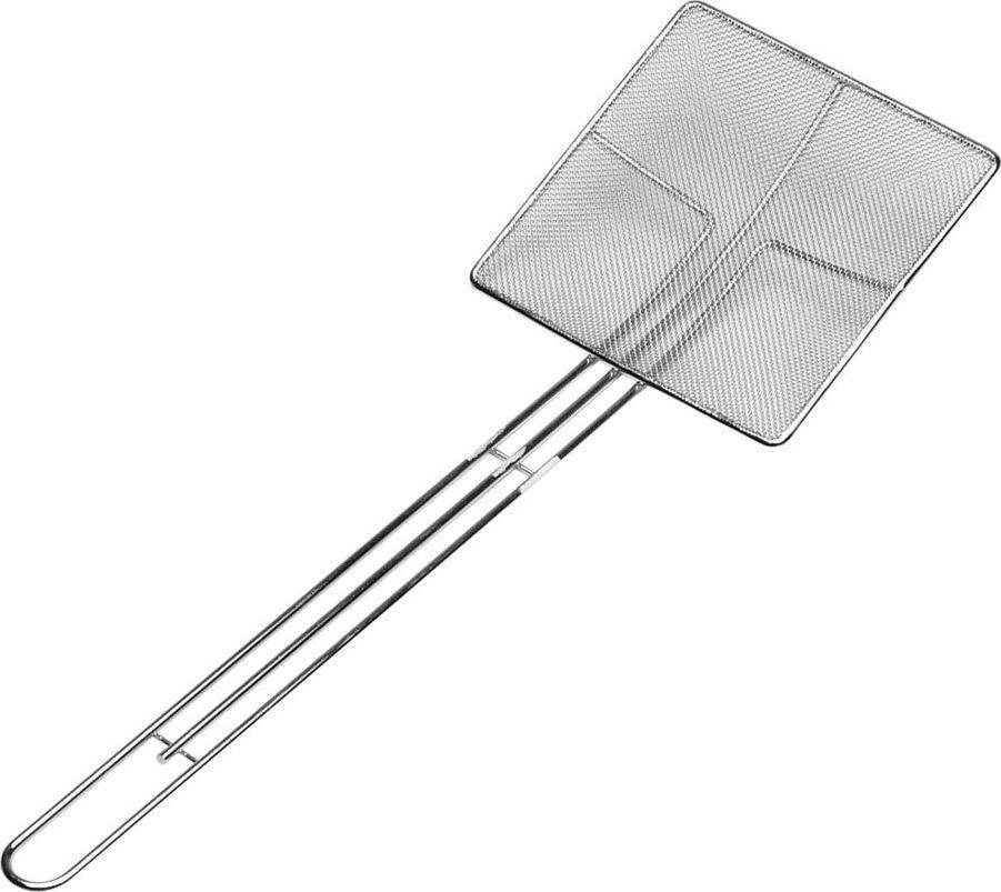 Browne - 6.5" Square Nickel Plated Fine Mesh Skimmer - 571924