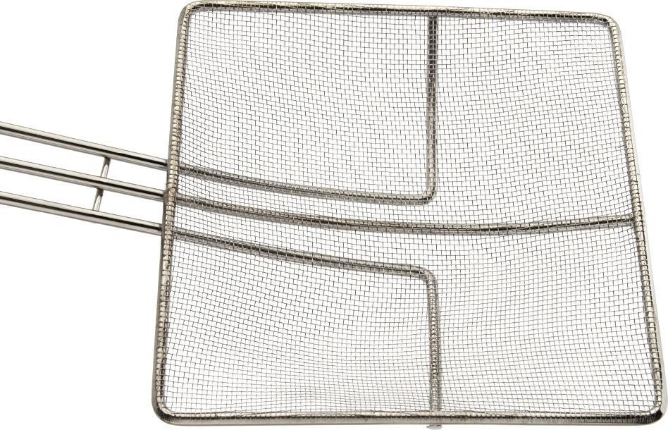Browne - 6.5" Square Nickel Plated Fine Mesh Skimmer - 571924