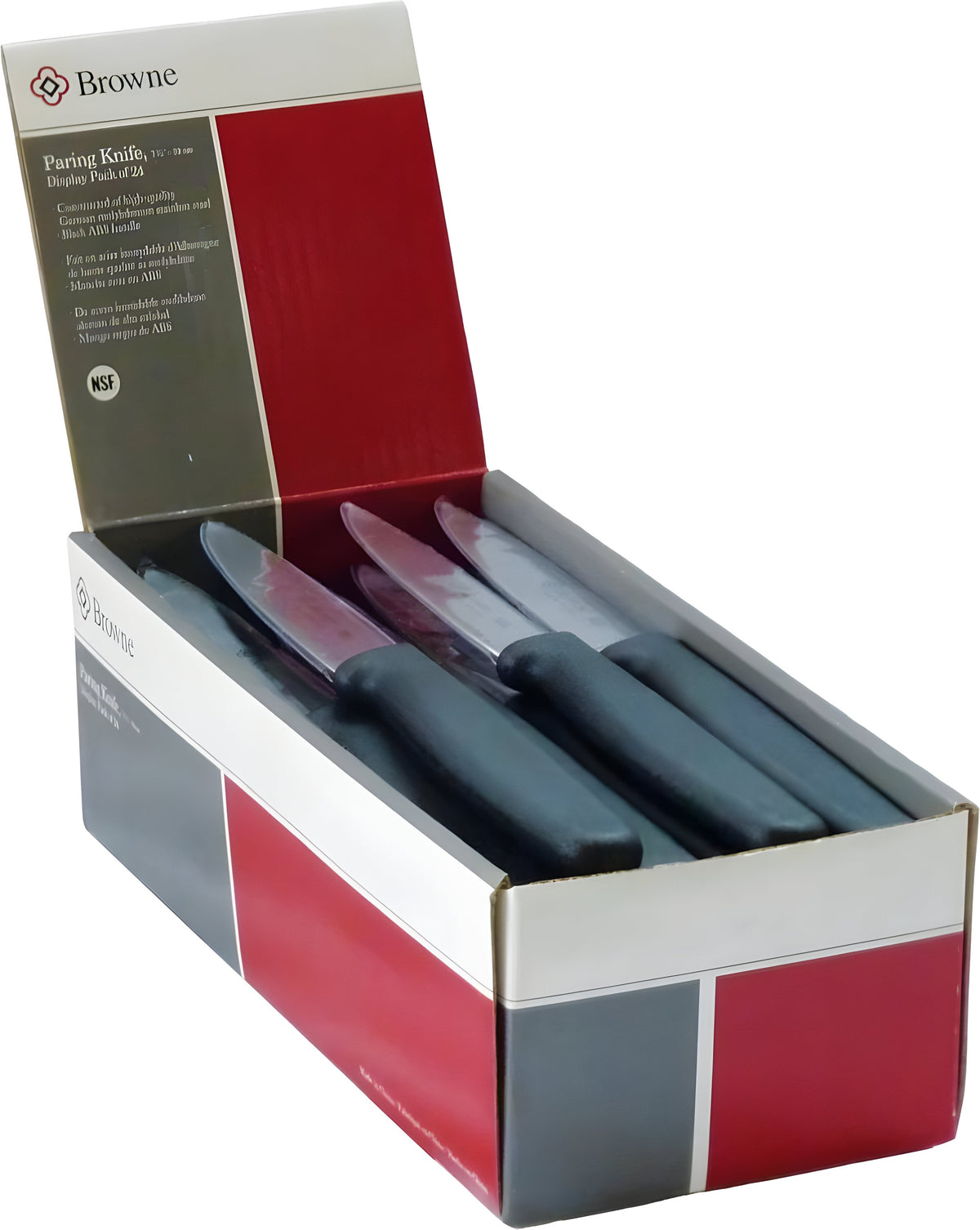 Browne - 7.5" Stainless Steel Paring Knives, Pack of 24 - 574460