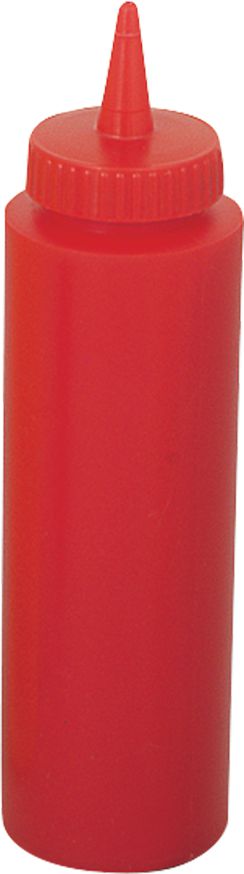 Browne - 8 Oz Red Squeeze Bottle/Dispensers, Pack of 6 - 57800805
