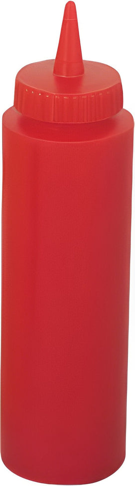 Browne - 8 Oz Red Squeeze Bottles, Pack of 12 - 1100