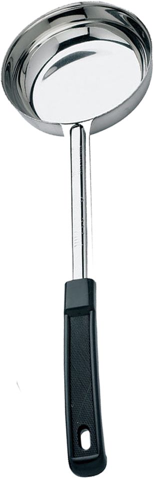 Browne - 8 Oz Stainless Steel Portioner / Spoodles with Black Handle, 1 PC (5728) - 5757280