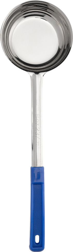 Browne - 8 Oz Stainless Steel Portioner / Spoodles with Blue Handle, 1 PC (5748) - 5757480