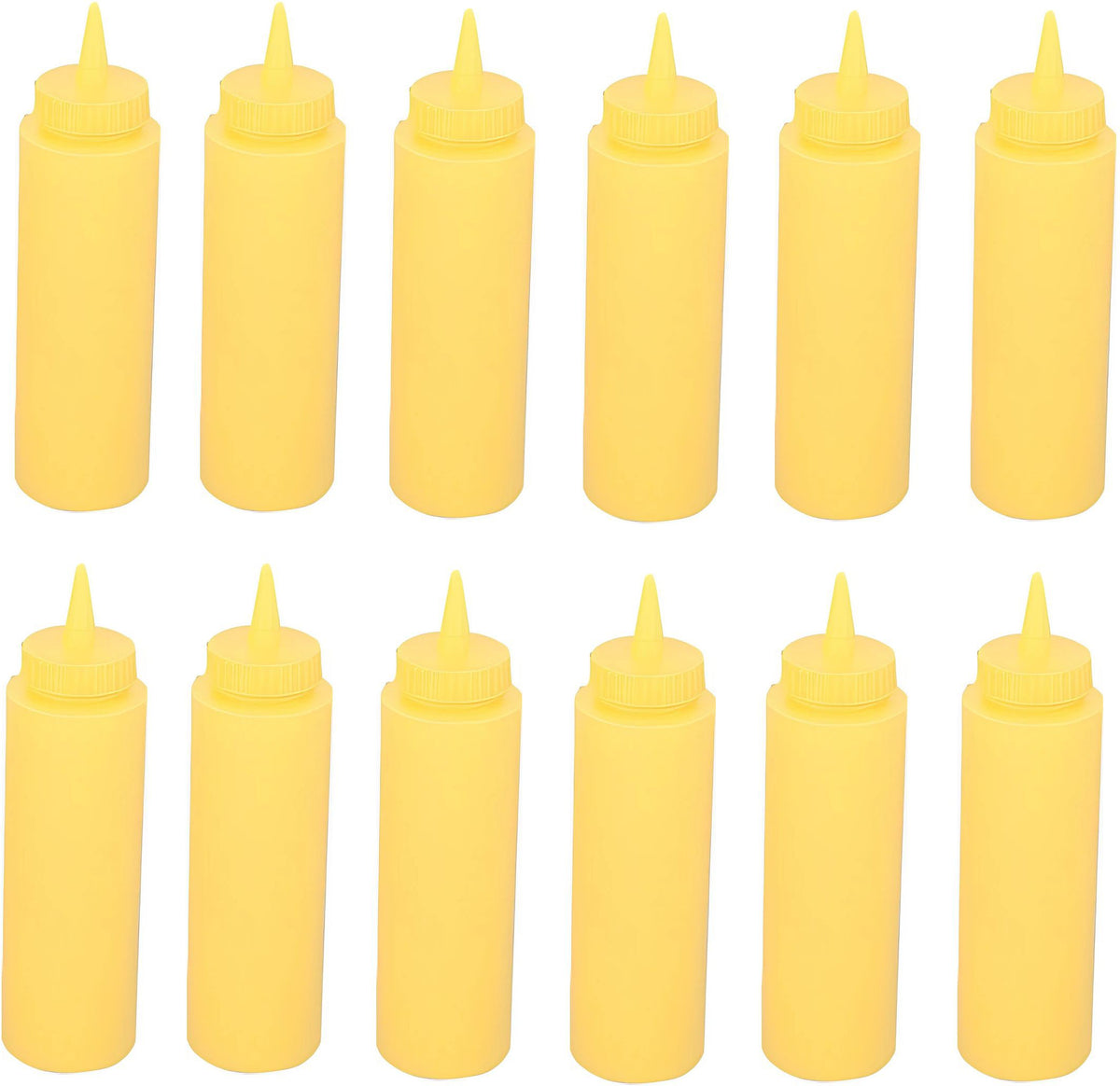 Browne - 8 Oz Yellow Squeeze Bottles, Pack of 12 - 1101