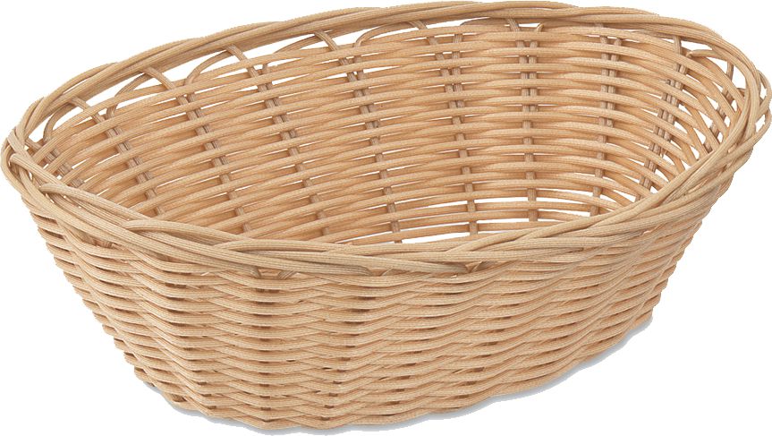 Browne - 8" Polypropylene Round Bread Basket - 575444
