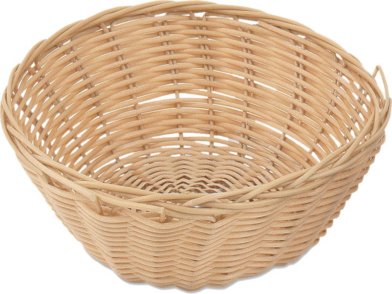 Browne - 8" Polypropylene Round Bread Basket - 575444