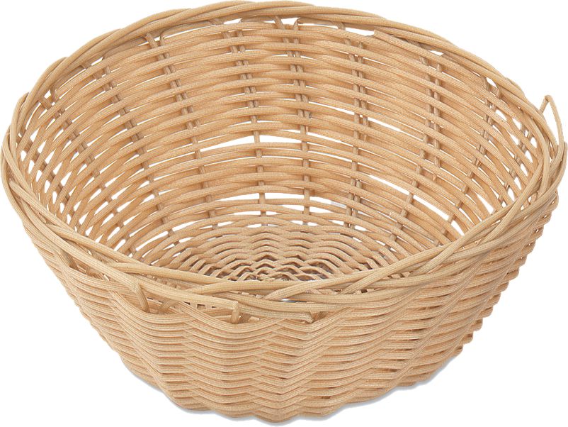 Browne - 8" Polypropylene Round Bread Basket - 575444