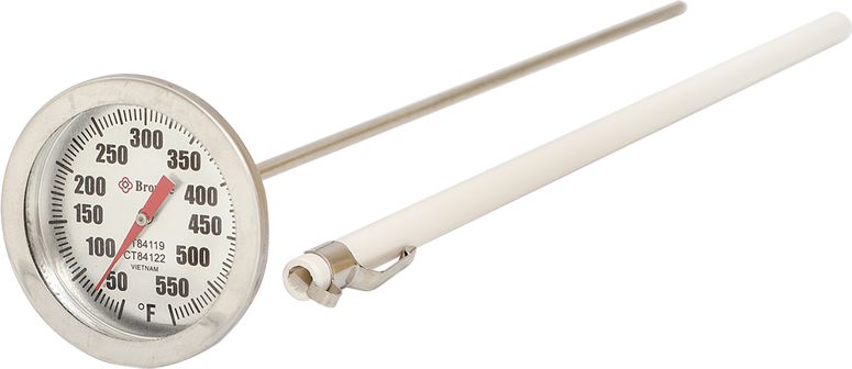 Browne - 8" Stainless Steel Candy/Deep Fry Thermometer - CT84119