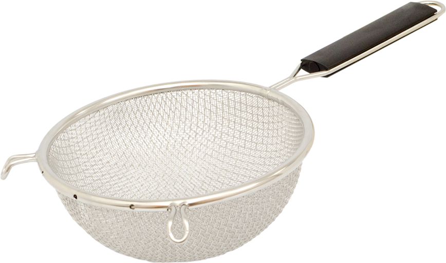 Browne - 8" Stainless Steel Single Mesh Fine Bowl Strainer - 19098