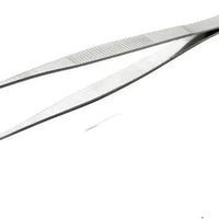 Browne - 8" Stainless Steel Straight Precision Tongs - 57516