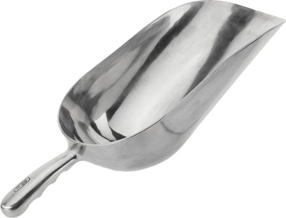 Browne - 85 Oz Aluminum Round Bottom Scoop - 575405