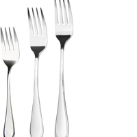 Browne - 8.66" Stainless Steel Lumino European Fork, Pack of 12 - 501405