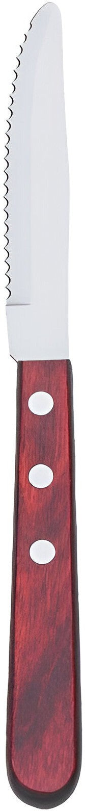 Browne - 9" Stainless Steel Pakkawood Handle Steak Knife, Pack of 12 - 574338