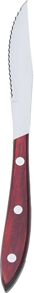 Browne - 9" Stainless Steel Pakkawood Handle Steak Knife, Pack of 12 - 574339